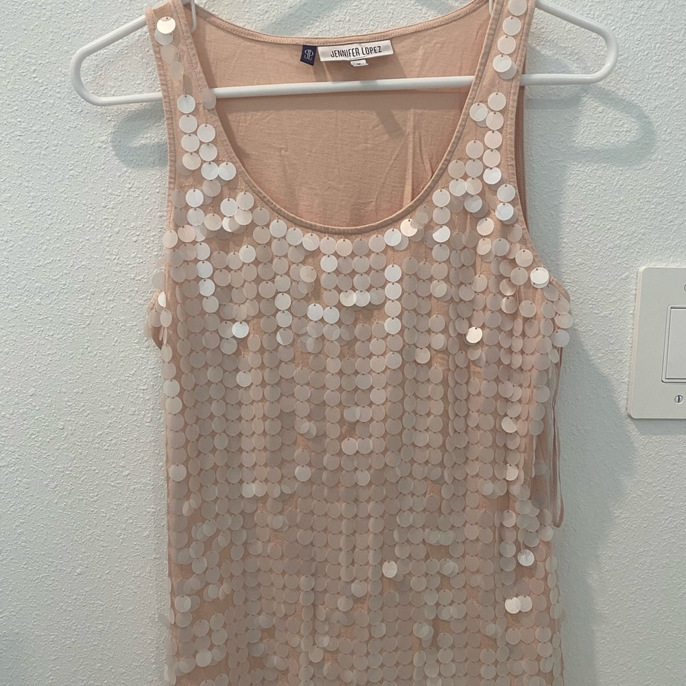JLO Sleeveless Sequenced Top 🍑